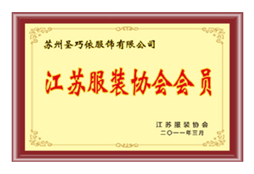 Membro da Associação de Vestuário de Jiangsu
