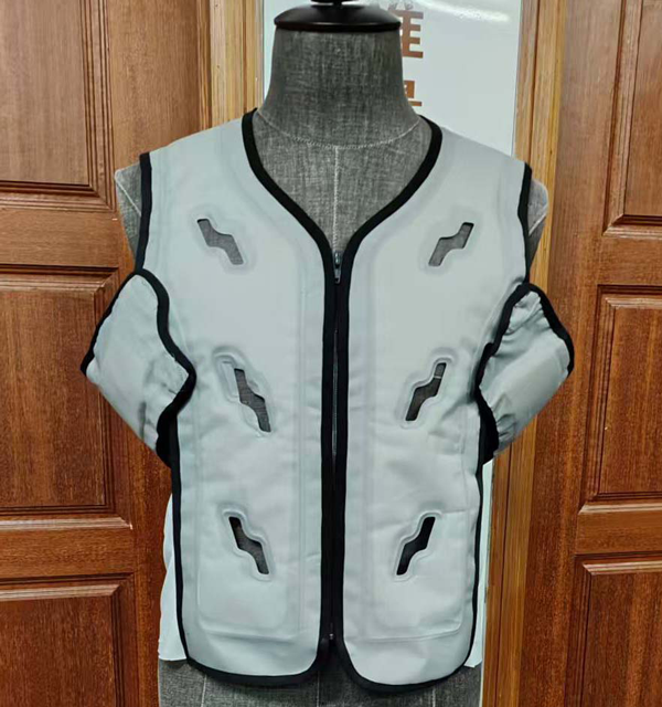 Roupas de resfriamento com circulação de água em TPU Senjoy, bomba silenciosa, ajuste ajustável, com fonte de alimentação portátil, para trabalho externo